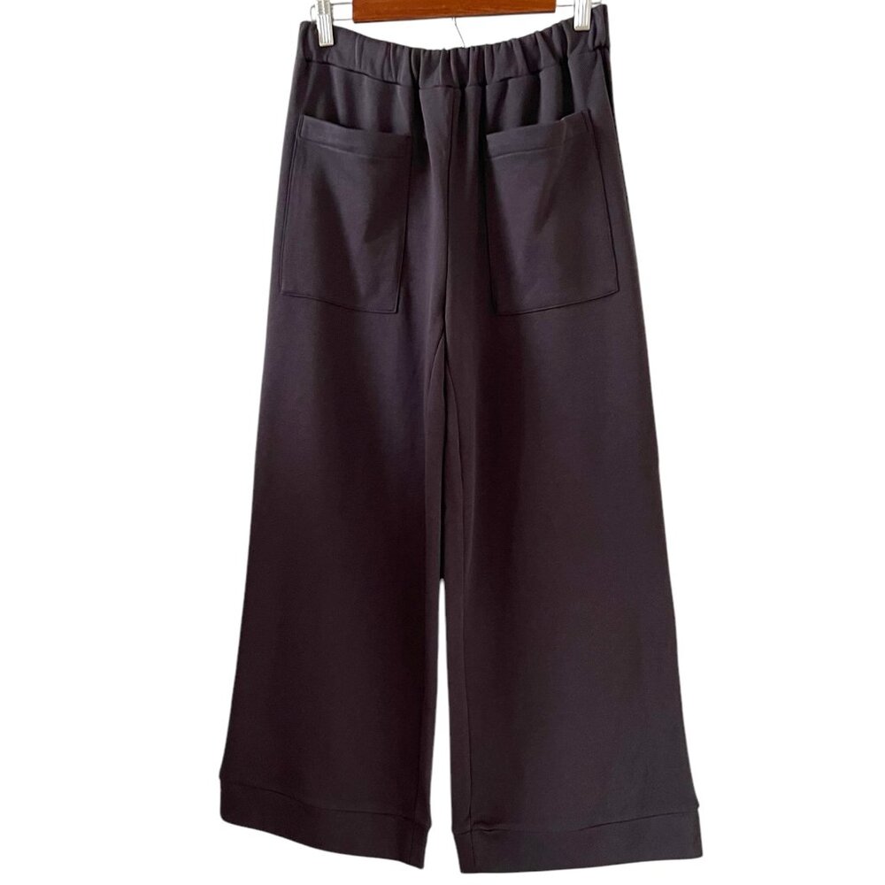 Grade & Gather NEW Ambrose Wide Leg Pants In Charcoal Gray Size S